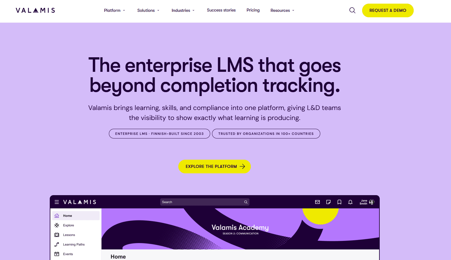 Скриншот Valamis LMS